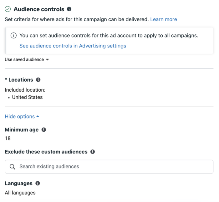 Audience Controls